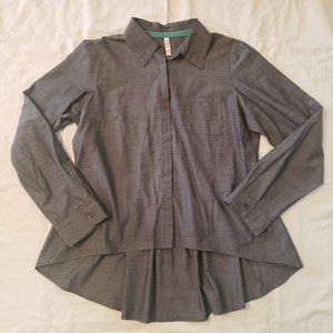 xhilaration || Gray Button-down Blouse || Women's XL (See Measurements)